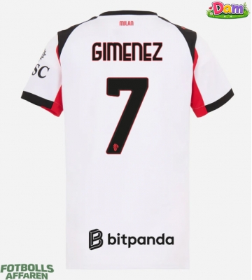 AC Milan Santiago Gimenez #7 Bortatröja Kvinnor 2025-26 Kortärmad